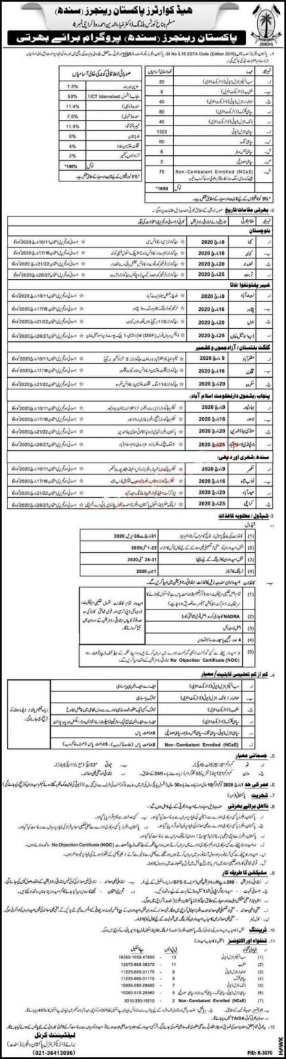 Pak rangers jobs