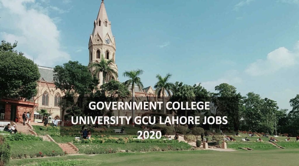 GCU lahore Jobs 2020
