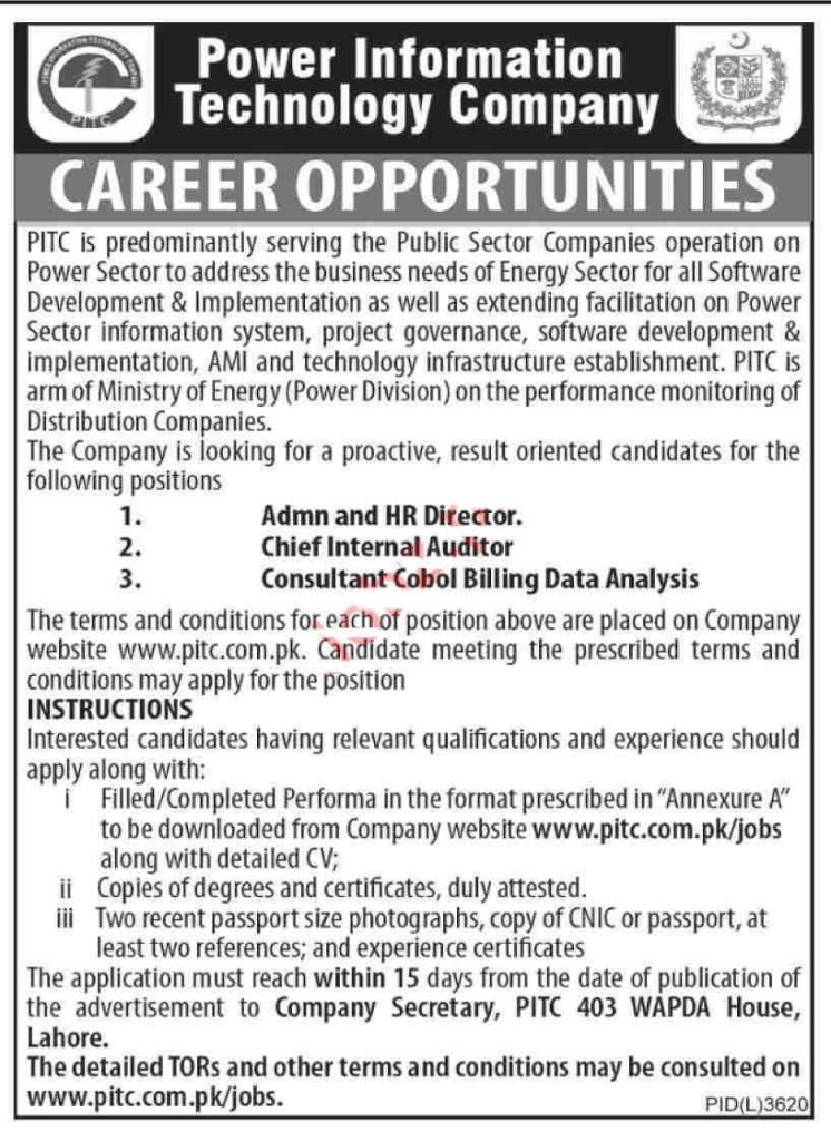 Power Information Technology Company (PITC) Jobs 2020 | Apply Online PITC Jobs 2020