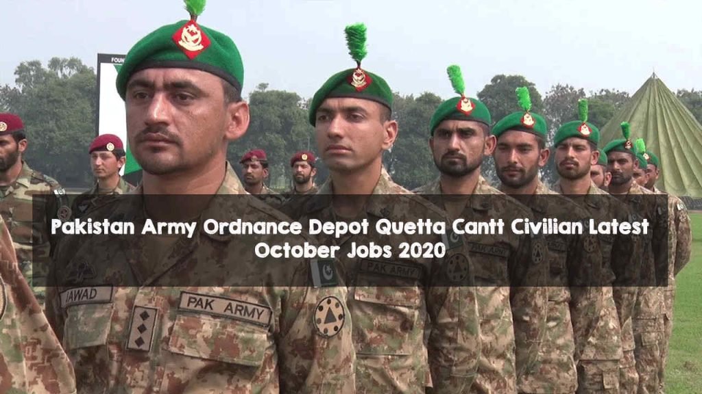 Pakistan Army Ordnance Depot Quetta Cantt Civilian Latest October Jobs 2020 Pakistan Army Ordnance Depot Quetta Cantt Civilian Latest October Jobs 2020