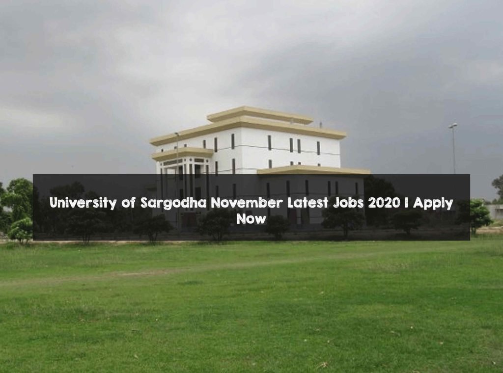 University of Sargodha November Latest Jobs 2020 | Apply Now University of Sargodha November Latest Jobs 2020 | Apply Now