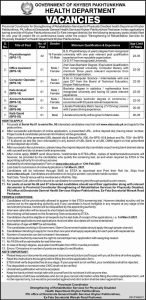 KPK Health Department jobs 2021