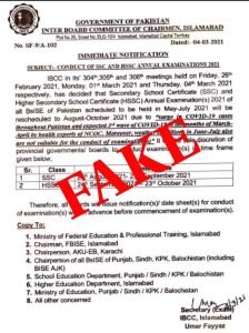 Fake Notification Regarding SSC And HSSC Annual Exams 2021