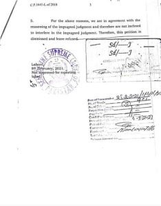 Supreme Court Pakistan Decision Regarding SED Educators Pay Protection