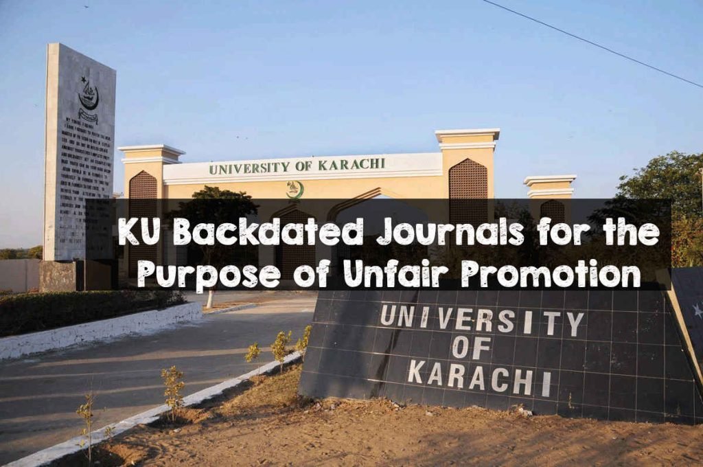 KU Backdated Journals for the Purpose of Unfair Promotion