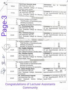 Promotion of Lab Supervisors 3