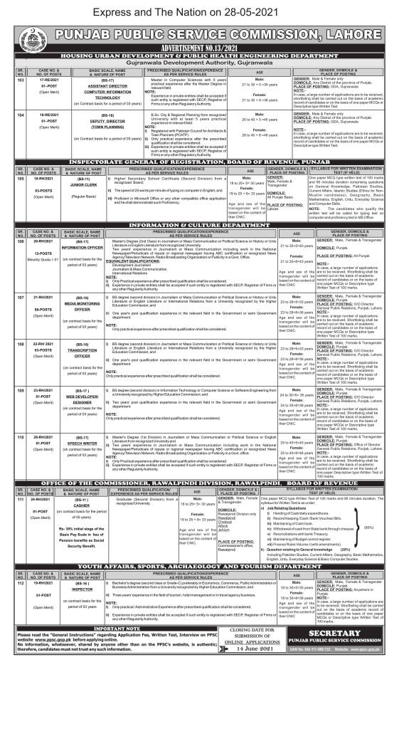 PPSC Advertisement No. 13/2021 | PPSC Latest June Jobs | Apply Now PPSC Advertisement No.13/2021 | PPSC Latest June Jobs | Apply Now
