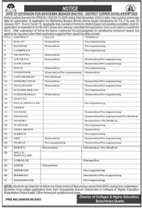 Benazir Bhutto District Toppers Scholarship for Intermediate Students