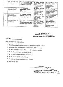 DEA Lahore Appointed DEOs as a Focal Person at COVID-19 Vaccination Centers 2
