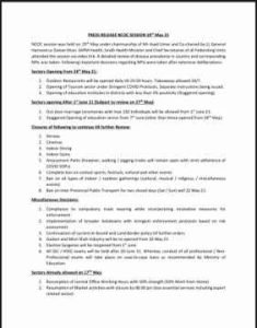 NCOC New Instructions Regarding COVID-19 After Meeting on 19 May