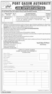 Port Qasim Authority Karachi Latest Jobs 2021 | Apply Now