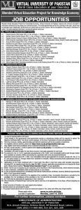 Virtual University of Pakistan Latest Jobs 2021 | Apply Now