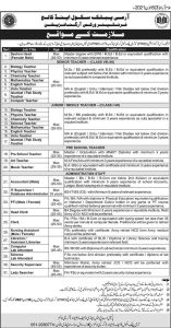 Army Public School Rawalpindi FWO Teaching Jobs 2021 | Apply Now