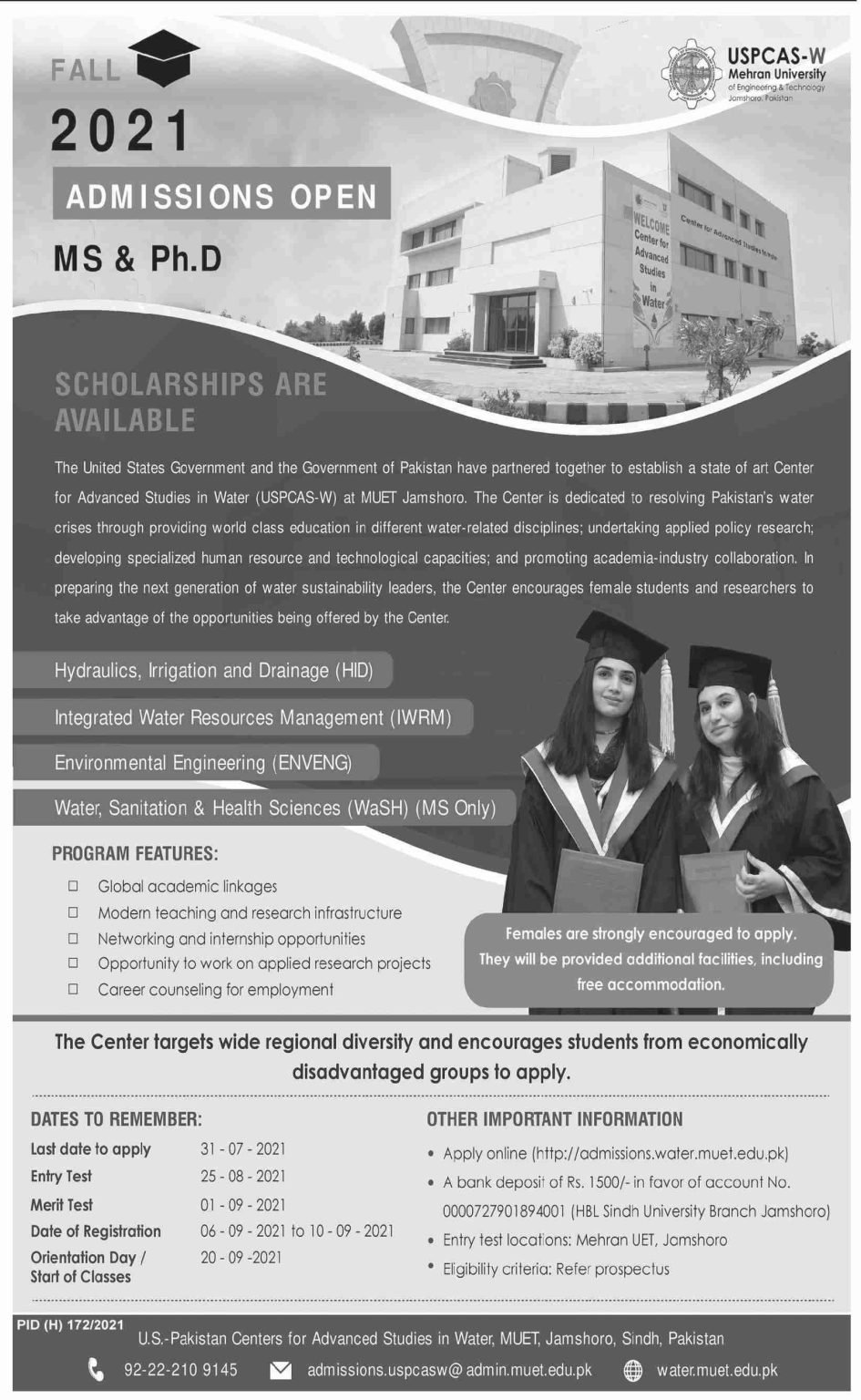 MUET Jamshoro Fall 2021 Admission | Apply Now