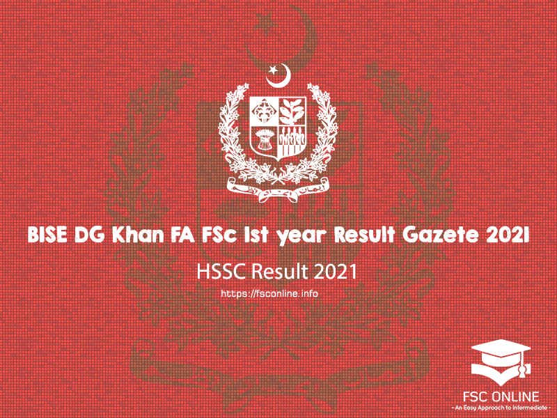 BISE DG Khan Board 1st Year Result Gazette 2021