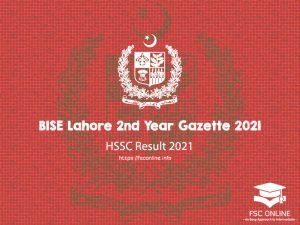BISE Lahore 2nd Year Gazette 2021