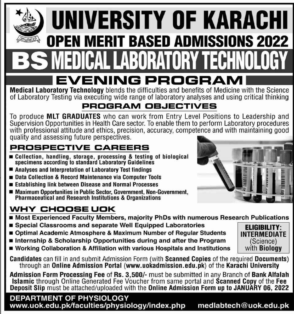 Karachi University Open Merit-Based Admissions 2022 | Apply Now