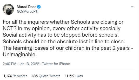 Murad Raas Tweet