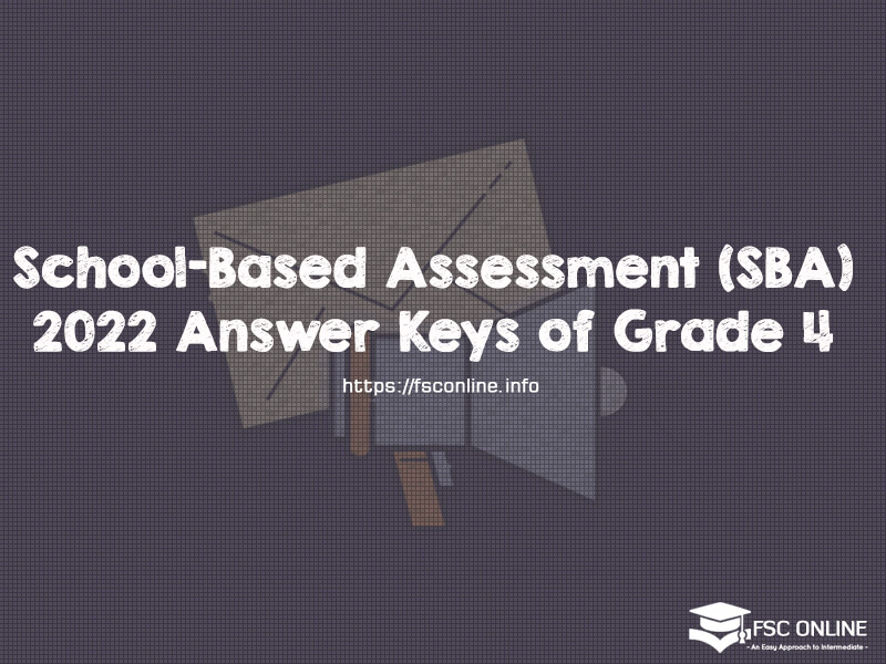 School-Based Assessment (SBA) 2022 Answer Keys of Grade 4 