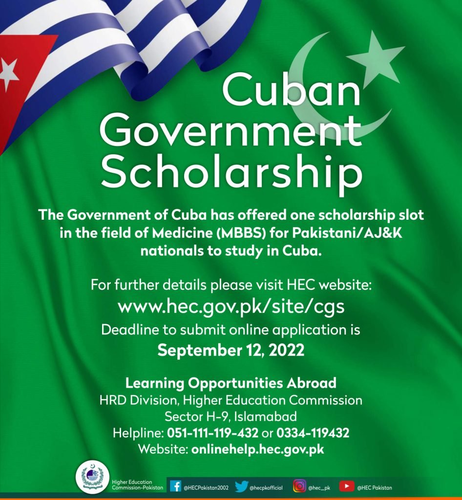 MBBS Scholarships 2022-2023 Announced by the Government of Cuba