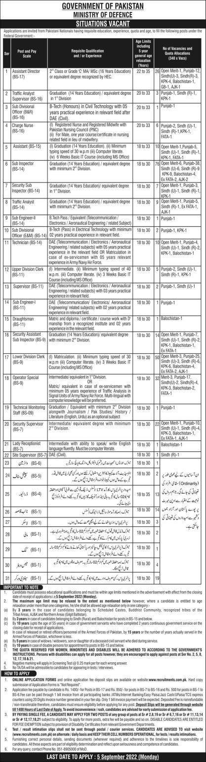 Ministry of Defence (MoD) Latest August Jobs 2022 Ministry of Defence (MoD) Latest August Jobs 2022
