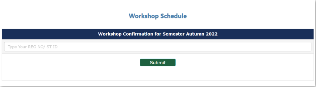AIOU Workshop Schedule