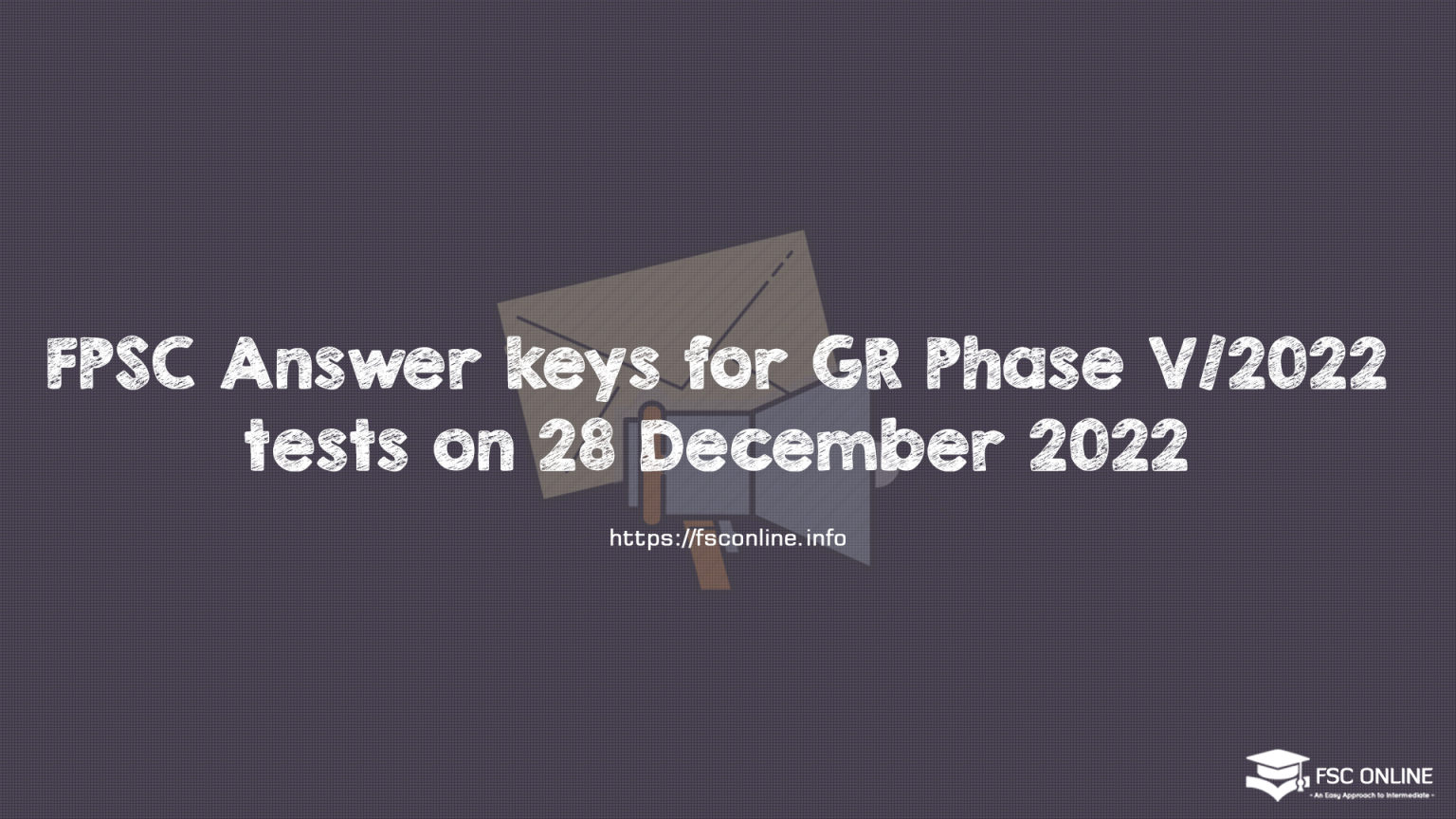 FPSC Answer keys for GR Phase V 2022