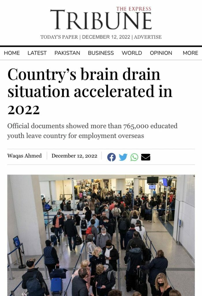 Over 765000 Educated Pakistanis Choose to Leave the Country for Employment
