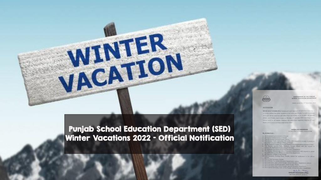 SED Winter Vacations 2022