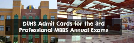 DUHS Admit Cards for the 3rd Professional MBBS Annual Exams