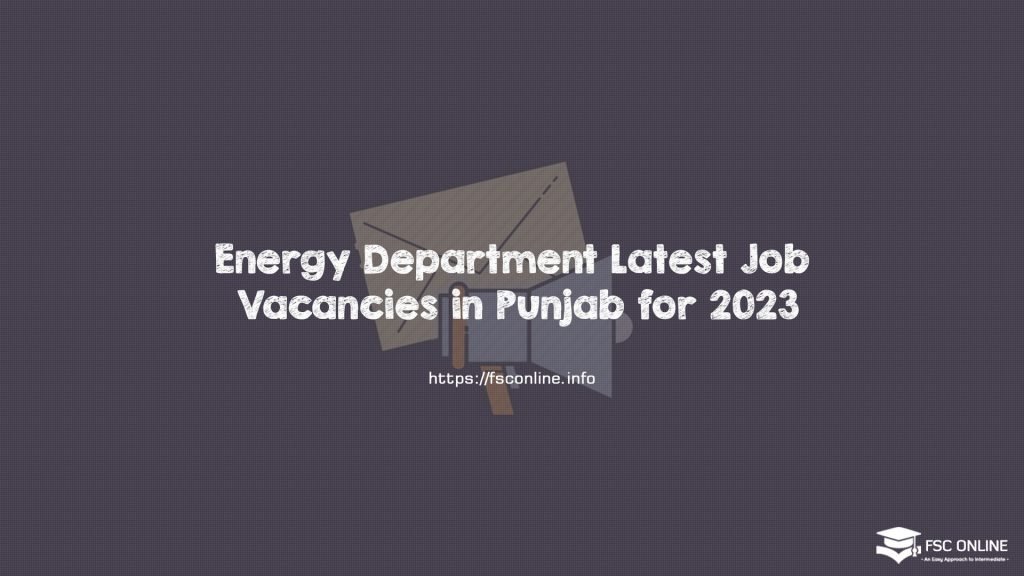 Energy Department Latest Job Vacancies in Punjab for 2023 Energy Department Latest Job Vacancies in Punjab for 2023