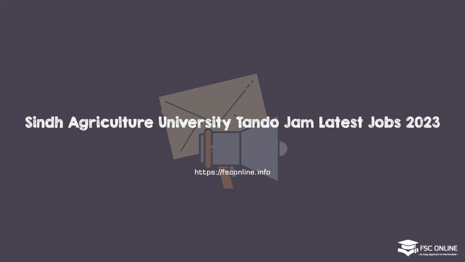 Sindh Agriculture University Tando Jam Latest Jobs 2023