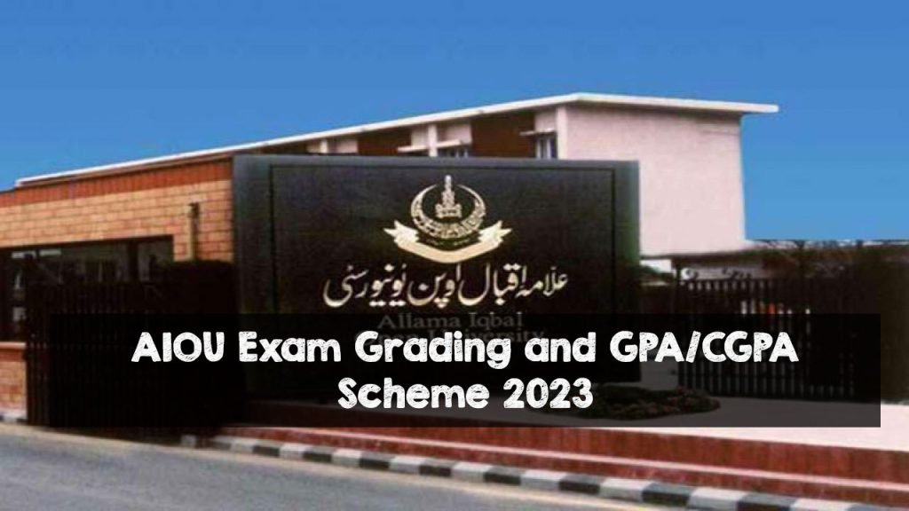 AIOU Exam Grading and GPA/CGPA Scheme 2023
