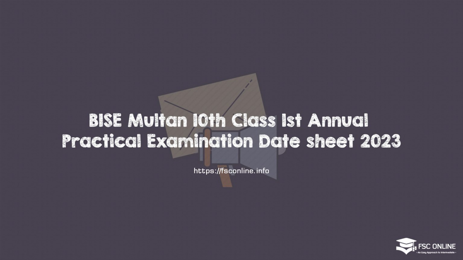 BISE Multan 10th Class 1st Annual Practical Examination Date sheet 2023