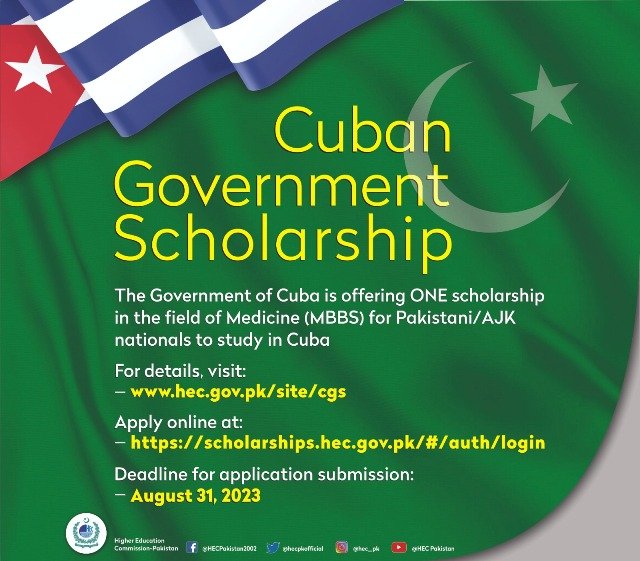 HEC Cuban Government MBBS Scholarship for Pakistani Students HEC Cuban Government MBBS Scholarship for Pakistani Students