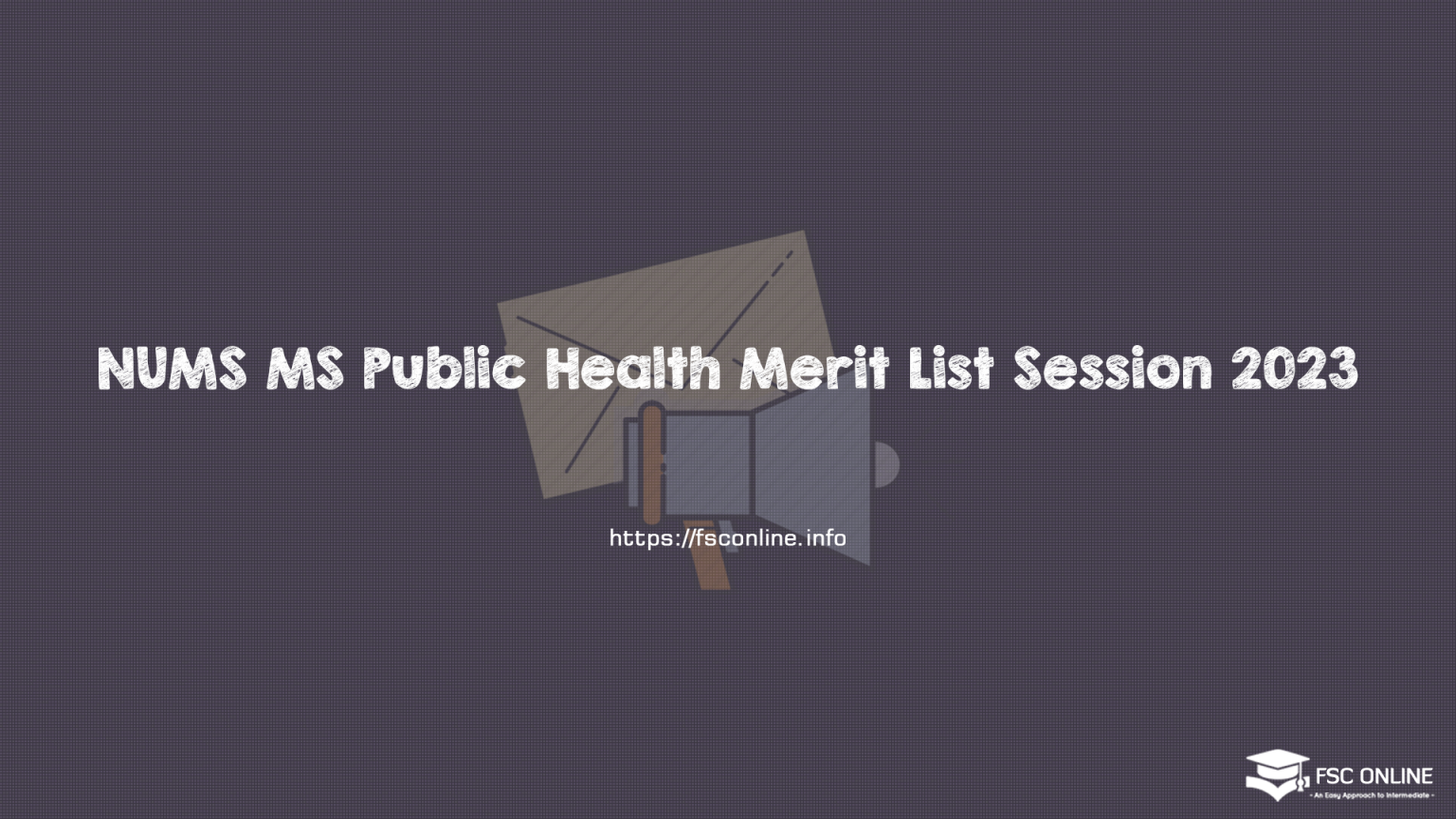 NUMS MS Public Health Merit List Session 2023