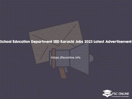 School Education Department SED Karachi Jobs 2023 Latest Advertisement