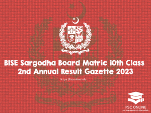 BISE Sargodha Board 2nd Annual Result Gazette 2023