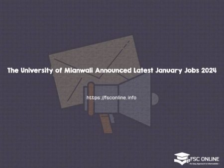 The University of Mianwali Latest January Jobs 2024